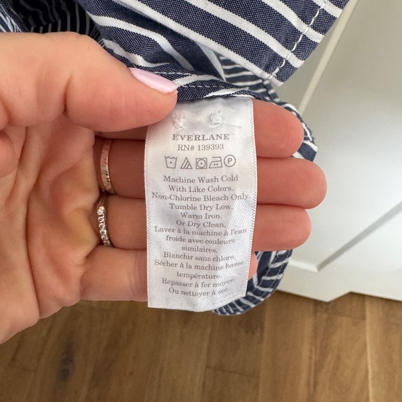 Everlane The Daytripper Button-Down Shirt Dress 100% Cotton Stripe Size XS - Picture 9 of 9